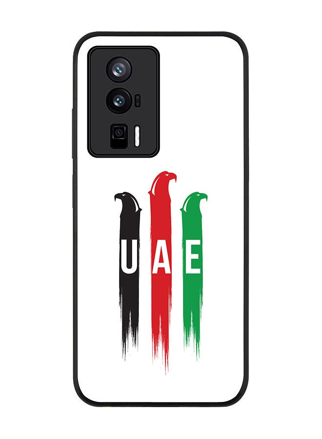 Stylizedd Rugged Black edge case for Xiaomi Poco F5 Pro 5G / Xiaomi Redmi K60 / Xiaomi Redmi K60 Pro Slim fit Soft Case Flexible Rubber Edges Anti Drop TPU Gel Thin Cover - UAE Falcons - Image 1