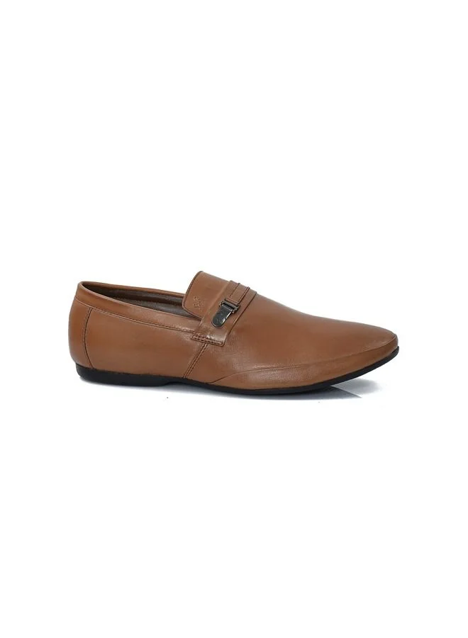 ATTILIO Men's Haan Slip on Comfort Tan Brown Leather Office Formal Occasion Party Casual Wear Premium Shoes
