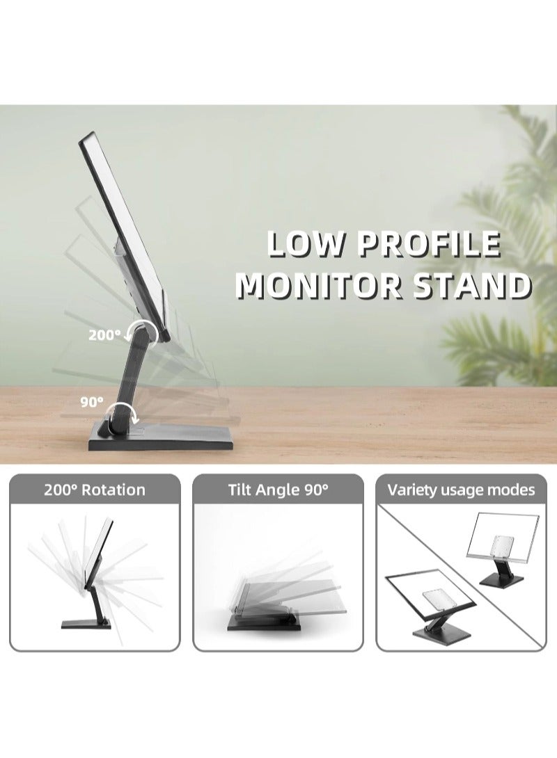 Foldable Monitor Desktop Stand, Metal Fixed Bracket for LCD TV Screen, Adjustable Phone Holder, Adjustable LCD Monitor Stand with VESA Holes 75x75mm  100x100mm, for 10-27 Inch Touch Screens - Image 5