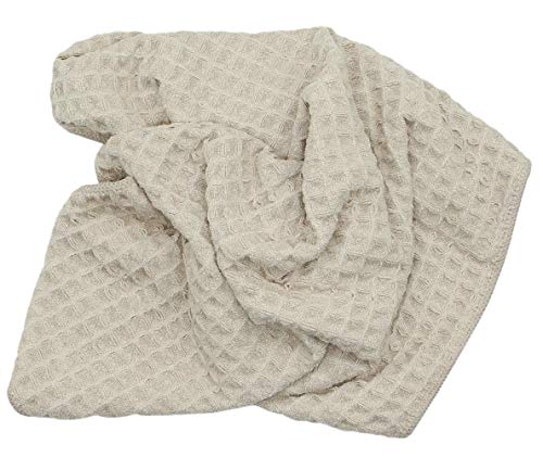 VeraSong Waffle Weave Absorbent Kitchen Dish Towels - Thick Microfiber 16Inch x 24Inch 3 Pack Khaki - Image 5