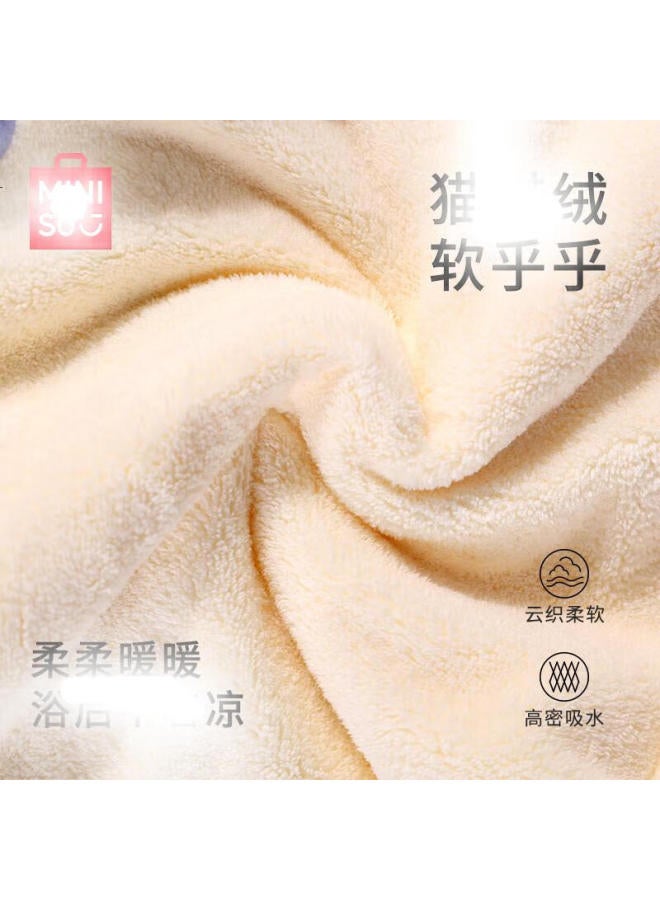 Miniso Wearable Bath Towel, Bathrobe, New Style For Women, Adult Home Use, Absorbent Wrap Towel, Beige - Image 2