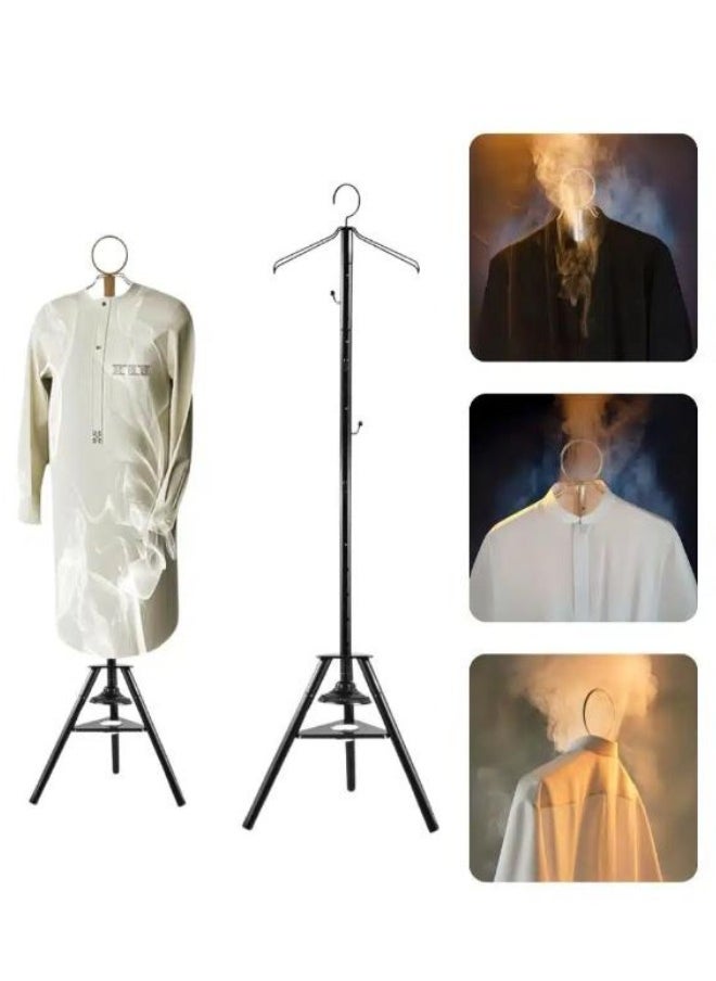 JAJEEK Clothes Incense Burner Stand - 175cm long bakhoor burner stand hanger with cloth hooks and holes for steaming clothes for Indoor Ourdoor(Black) - Image 1