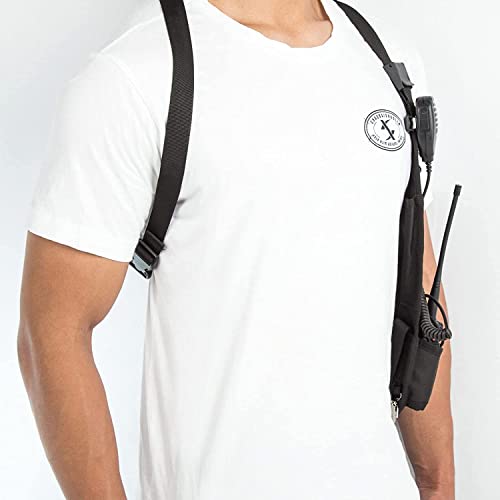LUITON Radio Shoulder Holster Left Side Chest Harness Holder for Two Way Radios Walkie Talkie Rescue - Image 2