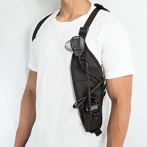 LUITON Radio Shoulder Holster Left Side Chest Harness Holder for Two Way Radios Walkie Talkie Rescue - Image 1
