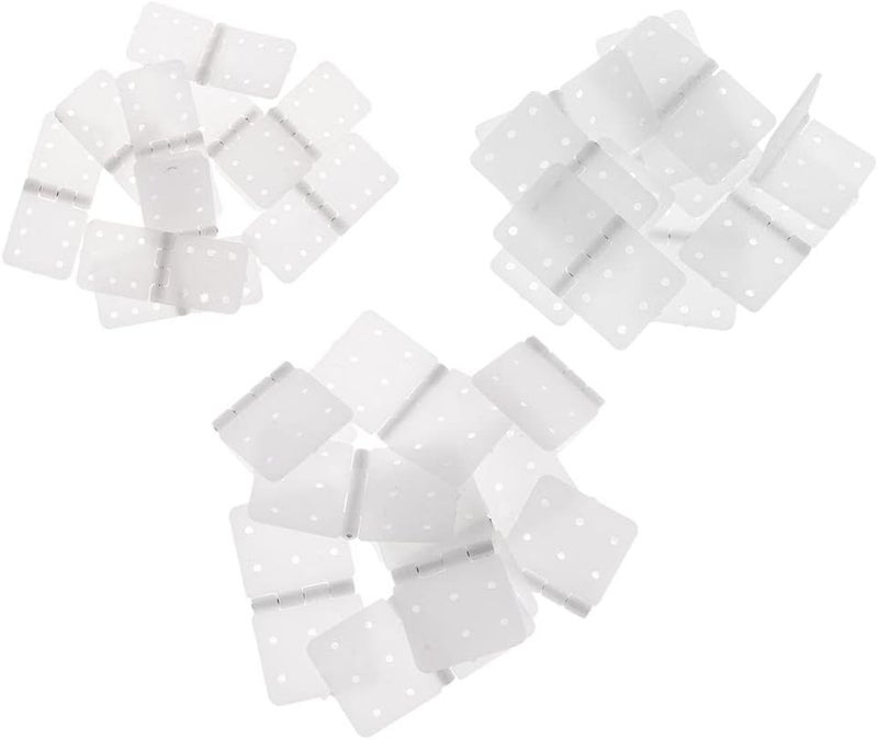 كلاراكو 10 قطع من مفصلات بلاستيكية بيضاء قابلة للطي مثبتة بدبابيس لنماذج التحكم عن بعد - 12 × 24 مم - Image 2