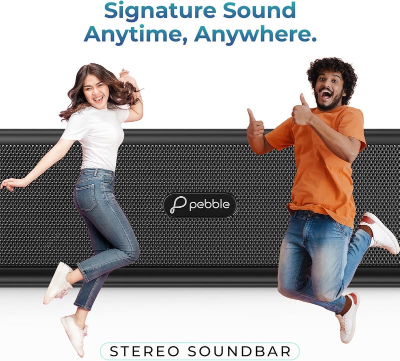 Pebble Glide 16 Bluetooth Speaker, 16W Deep Bass, TWS Pairing, 2.0 Surround Sound, Bluetooth 5.3, Black - Image 5