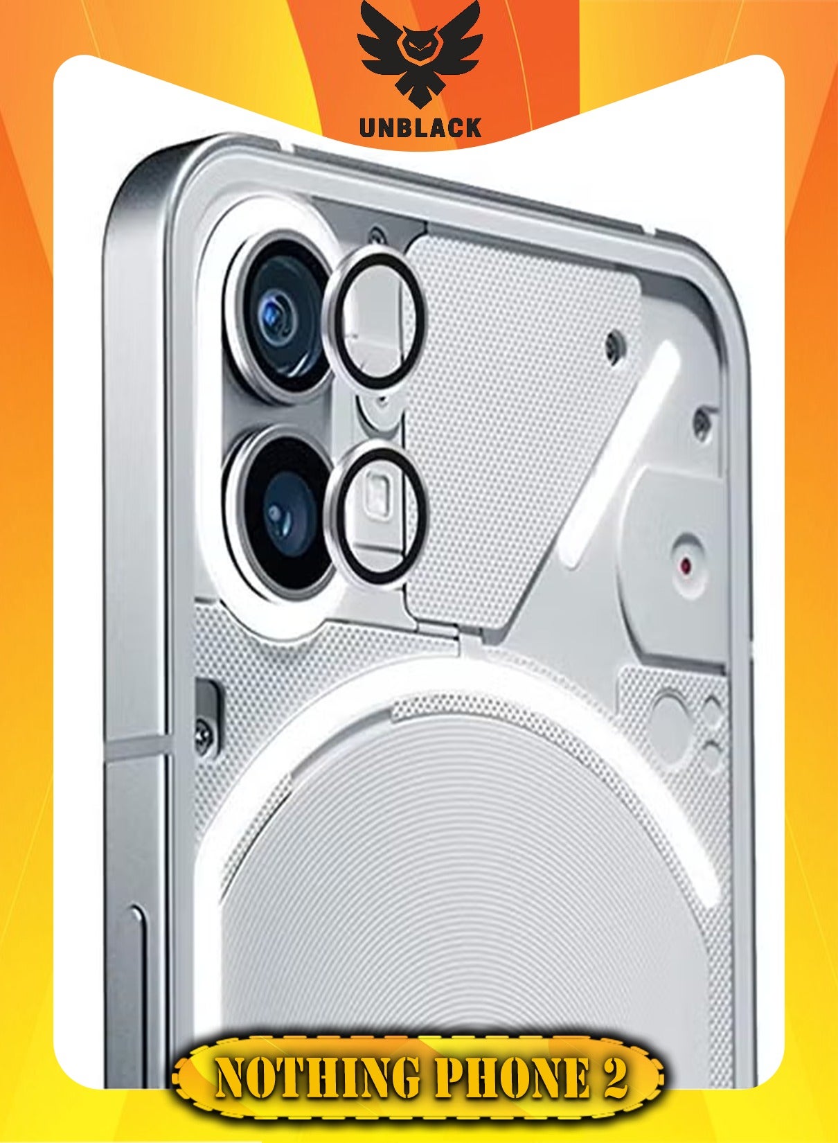 UNBLACK Screen Camera For Nothing Phone 2 Screen Camera Lens Protective Screen (Silver)