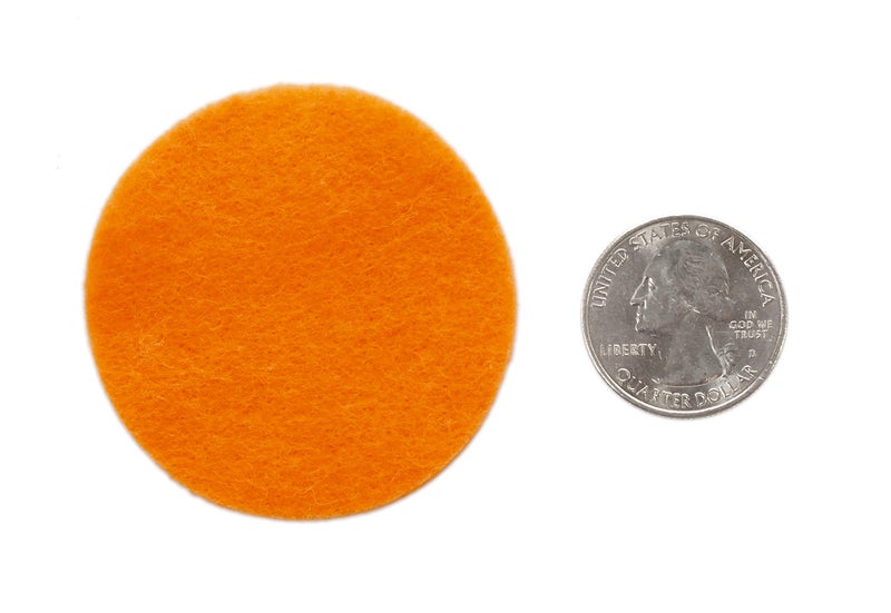 Playfully Ever After Orange Craft Felt Circles (2 Inch - 44pc) - Image 3
