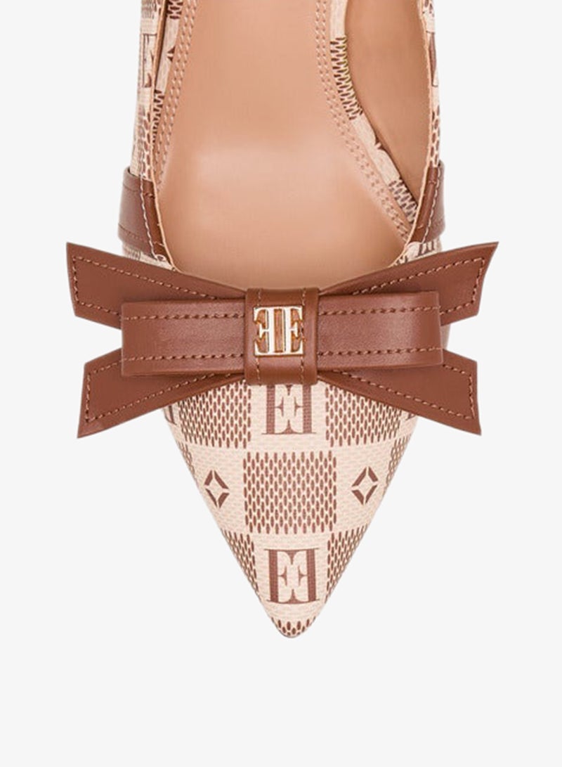 ايل حذاء نسائي بكعب خنجر وطبعات دامير مونوجرام - Image 4