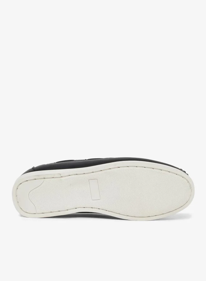 Styli black Men Black Classic Boat Shoes for Men | Best Price UAE