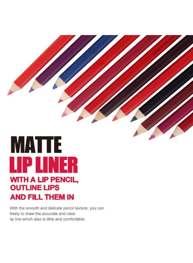 FIRSTZON Super Matte Lip Liner Combo Pack Of 12|Lip Liner| Pencil Lip Liner | (Multicolor) - Image 5