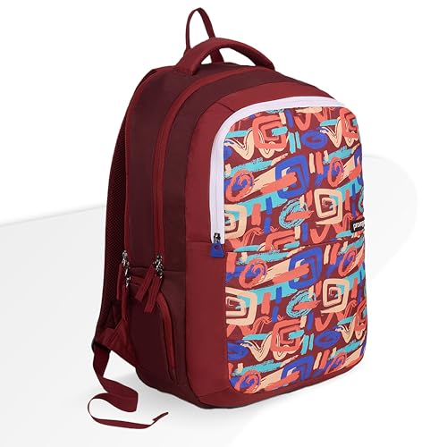 Provogue Vortex EasyGo Laptop Backpack 33L - School Bag for Girls & Boys with 3 large compartments | With Organiser, Bottle Holder & Laptop Compartment, Crimson Red - Image 2