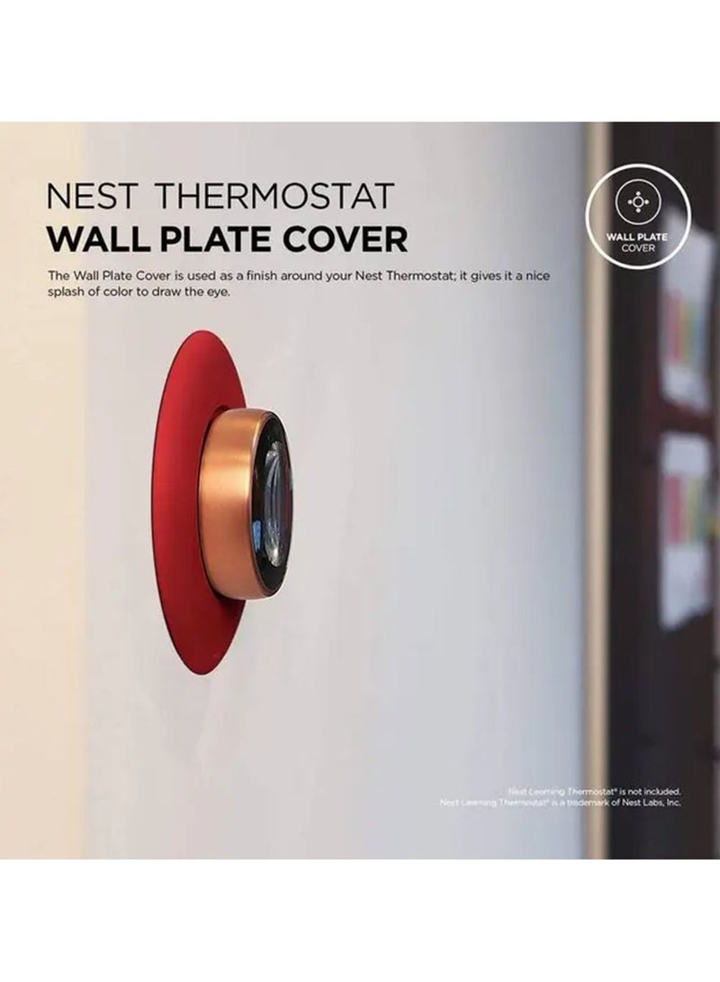 Elago Wall Plate Cover Suitable for Google Nest Thermostat Wall Plate Compatible with Nest Learning Thermostat 1st/2nd/3rd - Red - Image 3