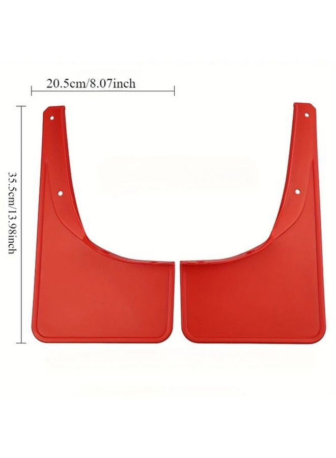 Red Car Mud Flaps 4pcs for Jimny 2019 2024 Front Rear Rubber Splash Guards - Image 5