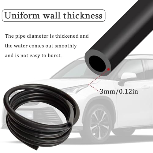 vvag 10Ft Vacuum Hose Automotive, ID 1/4" (6mm) High Performance Silicone Vacuum Hose, 130PSI Max Pressure Vacuum Line, Black Silicone Tubing Car Accessories for Air/Water (1/4 Inch) - Image 5
