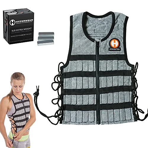 Hyperwear Hyper Vest PRO Unisex 10-Pound Adjustable Weighted Vest for Fitness Workouts, X-Large, Grey - Image 1