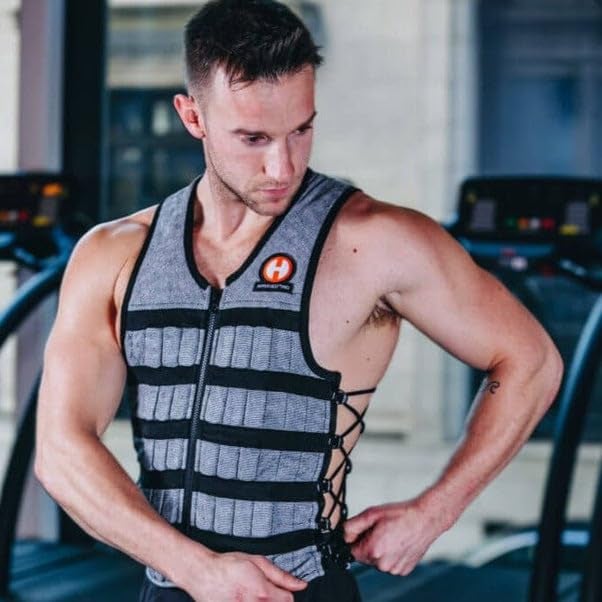 Hyperwear Hyper Vest PRO Unisex 10-Pound Adjustable Weighted Vest for Fitness Workouts, X-Large, Grey - Image 2