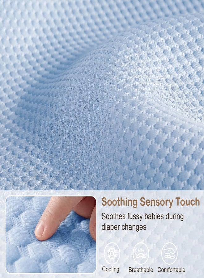 SheSeek Changing Pad Cover 3D Cooling Minky Dot Changing Table Cover, Breathable Diaper Changing Pad Sheets for Girl Boy 2 Pack - Image 3