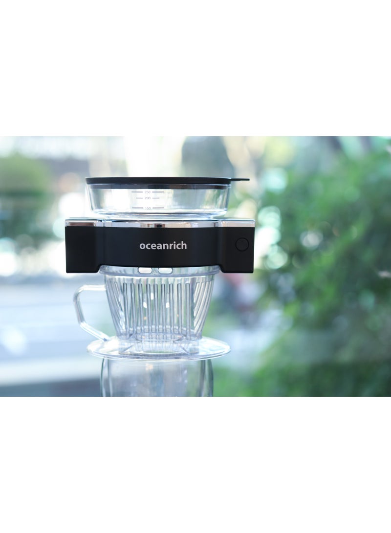 Oceanrich S5 Portable Automatic Coffee Maker, 2-in-1 Drip Brewer, 360° Rotation, 250ml, Battery Powered, BPA-Free, Compact Travel Coffee Machine - Image 3