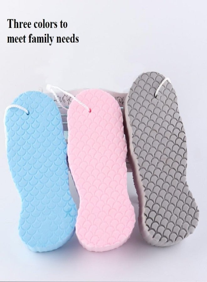 MULPG 3 PCS Exfoliating Bath Sponge,3D Super Soft Exfoliating Bath Sponge,Remover Dead Skin for Adults Children and Women,Reusable (Blue+Pink+Gray) - Image 2