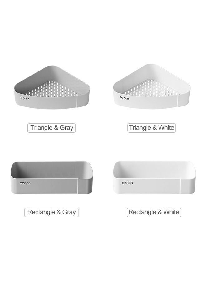 NIBEMINENT Shower Caddy Basket Shelf Wall Mounted Bathroom Grey 29.50x5.00x11.50cm - Image 5