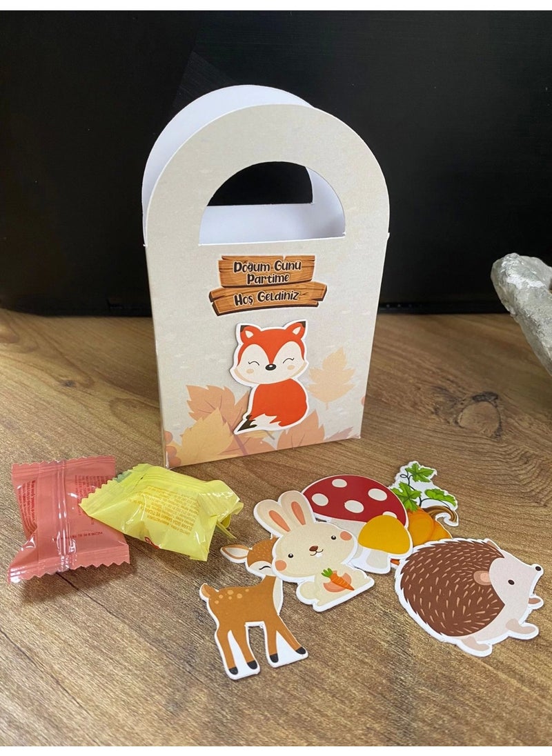 Neşeli Günlerim My Happy Days Forest Animals Themed Mini Bag 8 Pack  - Image 2
