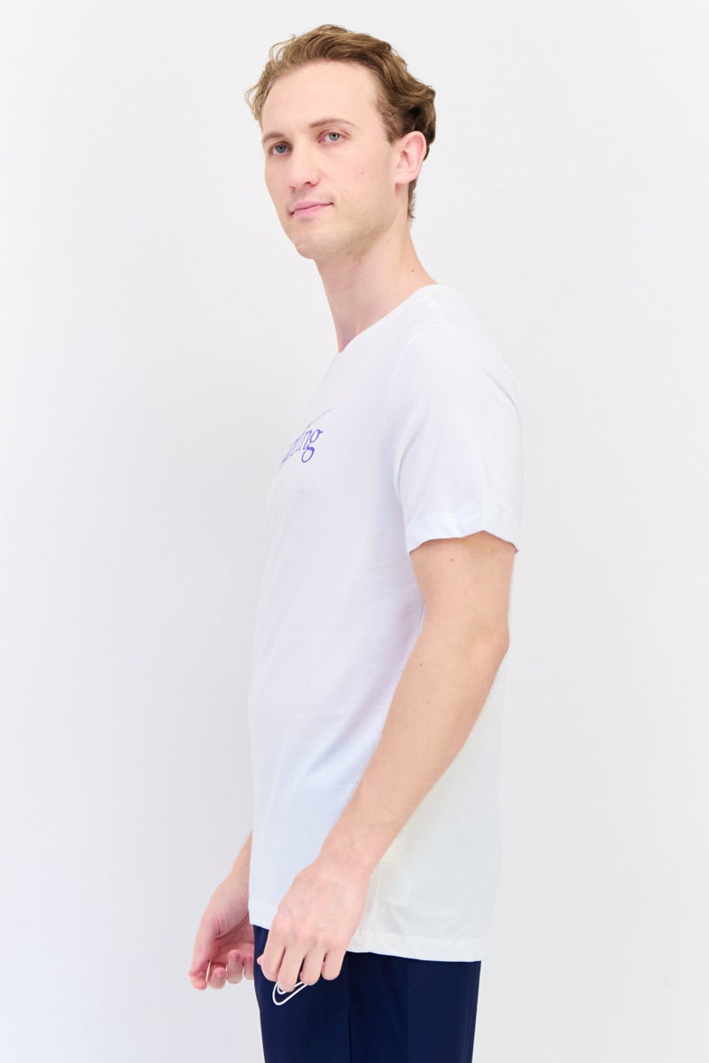 Nike Men Sportswear Fit Short Sleeves Running T-Shirt, White - Image 2