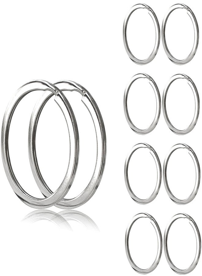 HoAoOo Key Ring - 316L Stainless Steel Flat Keyrings - 10Pcs 1.25" (32mm) Round Split Key Rings for Keychains, Rust Resistant Keychain Rings for Home Car Outdoor Arts and Crafts - Image 1