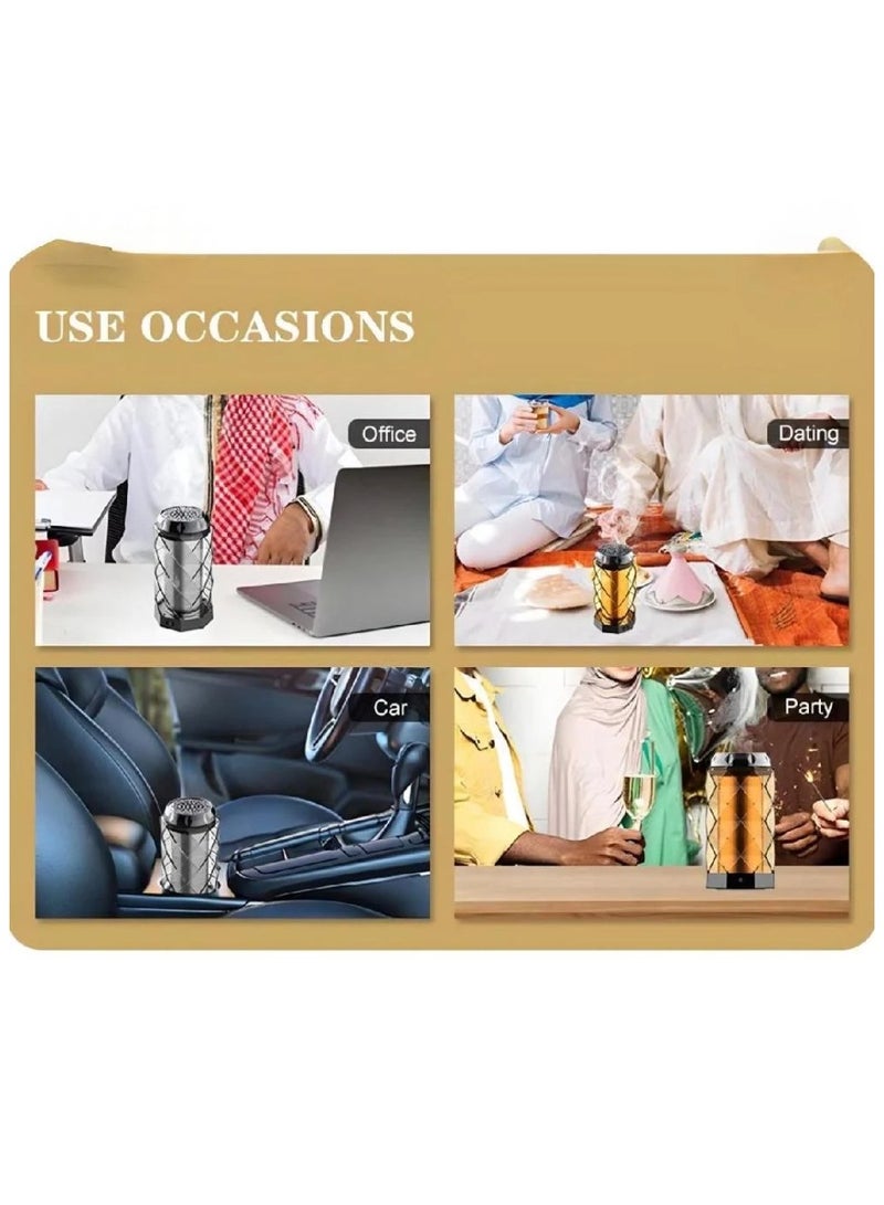 أس بي مبخرة الكترونيه فل دايموند مع مروحة رادياتير، معدن ممتاز، بطارية 2000 مللي أمبير، شحن من النوع C - المبخرة المحمولة للمنزل والسيارة والغرفة - Image 5