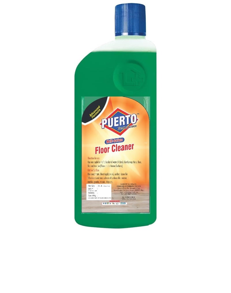 Puerto Disinfectant Surface & Floor Cleaner, (Jasmine) - 1 Ltr (Pack of 3) | Cleans 99.9% Germs | Suitable for Bathroom & Floor surfaces like ceramic, marble, granite, mosaic etc. - Image 2