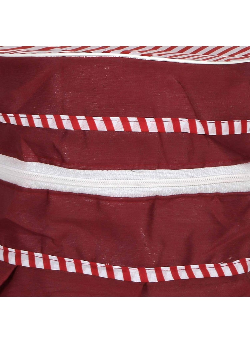 Kuber Industries Heart Home 2 Pieces Cotton DustWater Proof LPG Gas Cylinder Cover Maroon CTHH7601  - Image 3