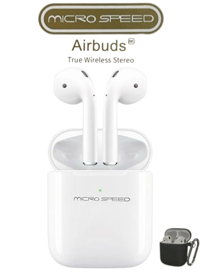 Micro Speed Airbuds True Wireless Stereo Premium Wireless Earbuds Packed Upto 25H Battery Life – 3H Per Charge, 300mAh Case | 80H Standby | Sensitive Touch Control | ABS Material & Stable Bluetooth Connectivity