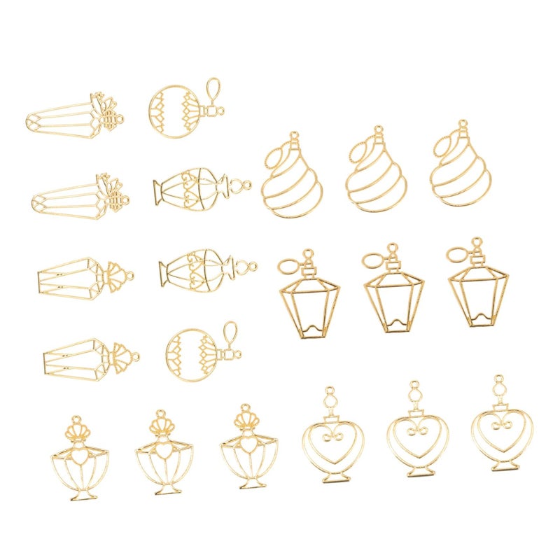 DIY Pendant Frames Perfume Border Molds Kit For Jewelry Making 20 Pcs - Image 2