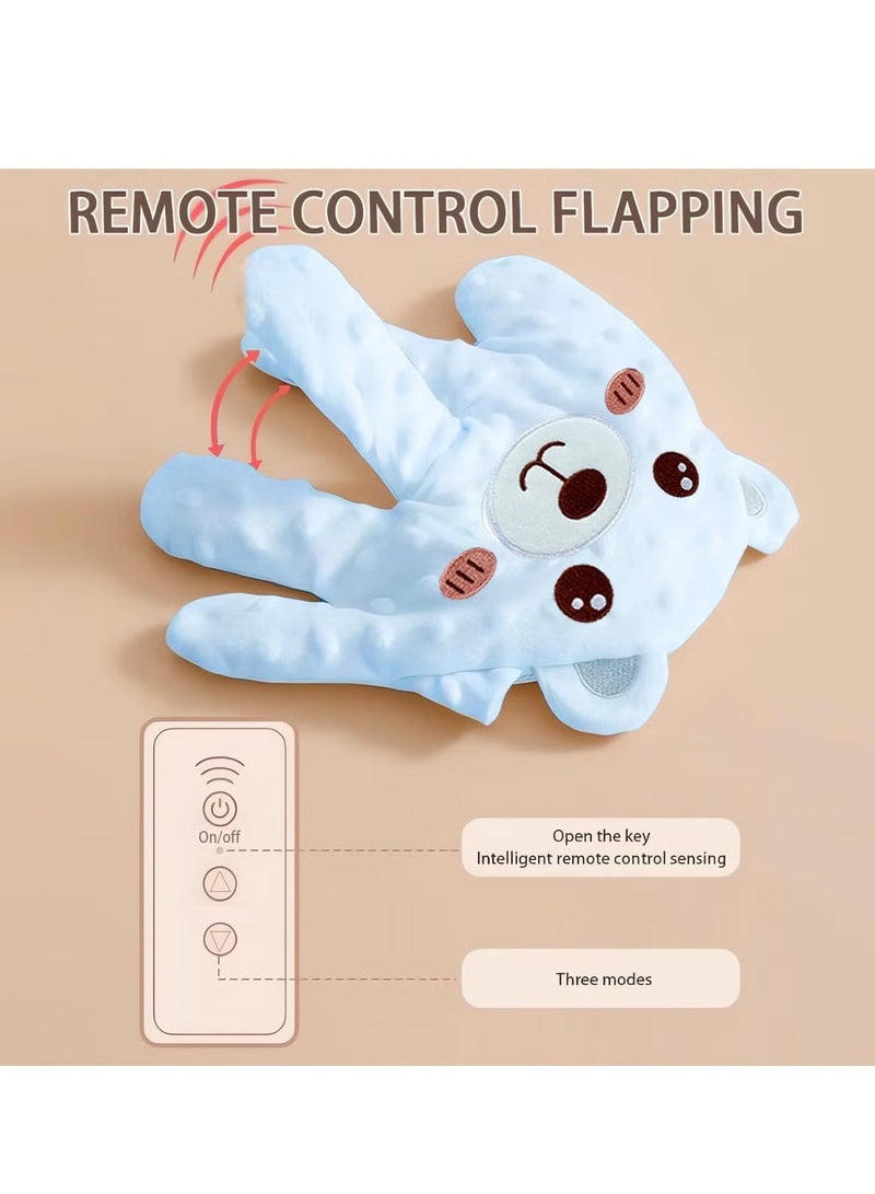 Ailily Baby Soothing Palm, Baby Patter for Sleep,Automatic Patting Patter Pillow， Startle Prevention Cartoon Animal Baby Pillow, Electric Baby Soothing Palm with Remote Control, for Newborns Baby Girl Baby Boy（blue） - Image 4