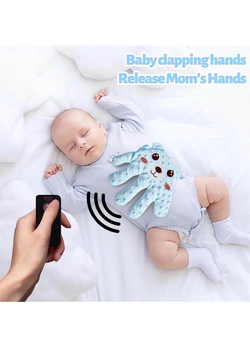 Ailily Baby Soothing Palm, Baby Patter for Sleep,Automatic Patting Patter Pillow， Startle Prevention Cartoon Animal Baby Pillow, Electric Baby Soothing Palm with Remote Control, for Newborns Baby Girl Baby Boy（blue） - Image 5