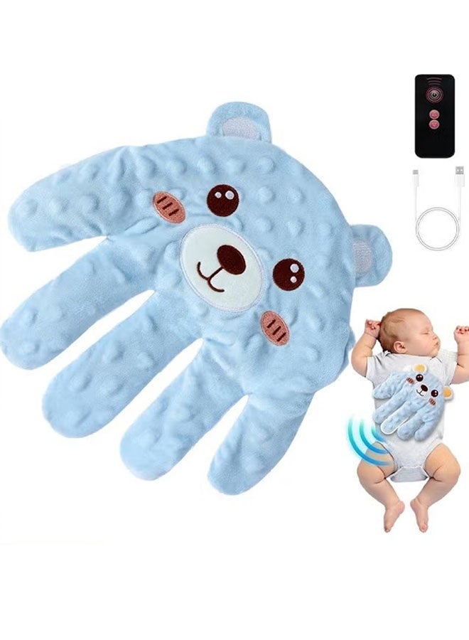 Ailily Baby Soothing Palm, Baby Patter for Sleep,Automatic Patting Patter Pillow， Startle Prevention Cartoon Animal Baby Pillow, Electric Baby Soothing Palm with Remote Control, for Newborns Baby Girl Baby Boy（blue） - Image 2