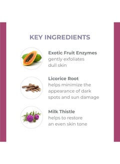 derma-e Derma E Gentle Enzyme Peel Brightening Exfoliator Mask Natural Enzymatic Chemical Peel With Papaya Milk Thistle And Licorice Root Resurfaces Smooths And Rejuvenates Facial Skin 1.7 Oz  - Image 3