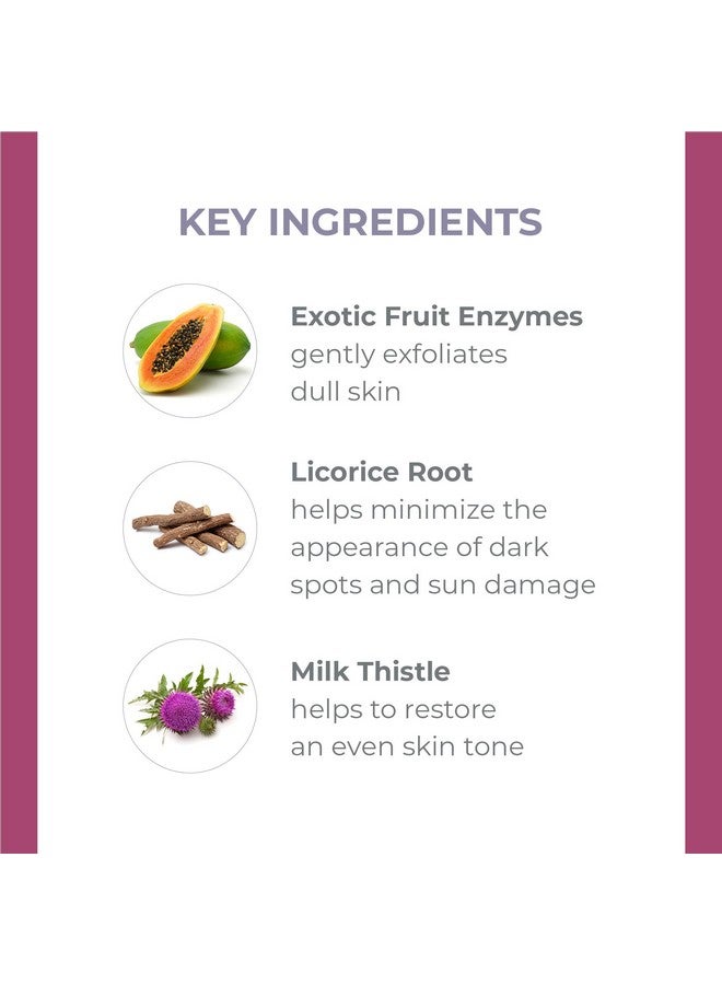 derma-e قناع تقشير إنزيمي لطيف من ديرما إي لتفتيح البشرة - تقشير كيميائي إنزيمي طبيعي مع حليب البابايا، الشوك الحليبي وجذر العرقسوس - يعيد سطح البشرة، ينعم ويجدد بشرة الوجه 1.7 أونصة - Image 3