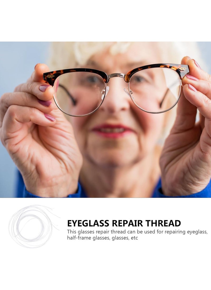 balacoo Balacoo Glasses Repair String Eyeglass Repair String 3 Pack Glasses Maintenance Tools Transparent Half Frame Glasses Thread String Cord Holder Eyeglasses Replacement Parts  - Image 2