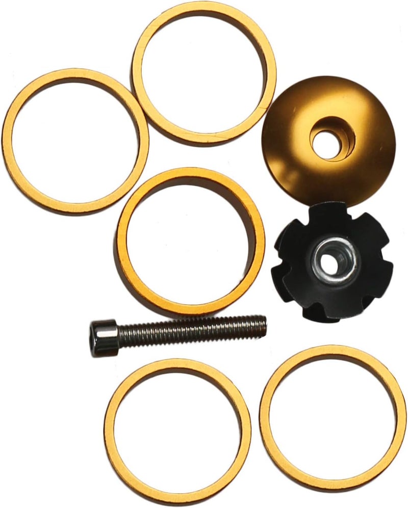 GANOPPER 1 1/8 Inch Headset Spacer with Stem Top Cap,Headset Star Nut Black Red Blue Gold 4 Color - Image 3
