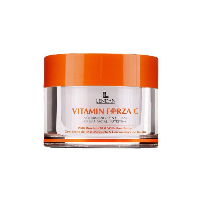 LENDAN - Vitamin C Cream - Vitamin Forza C - 50 ml - With Rosehip Oil and Shea Butter - Nourishing Facial Cream - Improves Skin Flexibility and Firmness - Image 1
