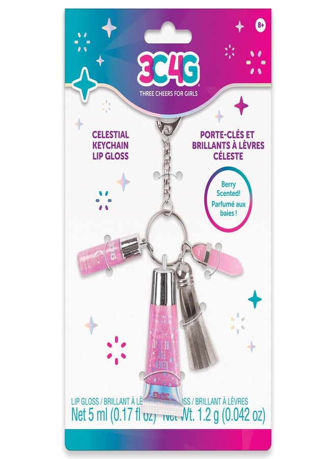 3C4G Celestial Keychain Lip Gloss, Berry Flavor, Lovely Lavender Tint with a Shimmery Finish, for Ages 8 and up by Make It Real - Image 1