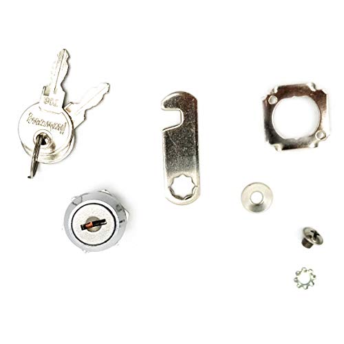 XMHF 16mm Cylinder Cam Lock Mailbox Cabinet Cupboard Drawer Furniture Tool Box Locker,90 Degree Rotation,Opens Counter-Clockwise, Keyed Different, 2Pcs - Image 4