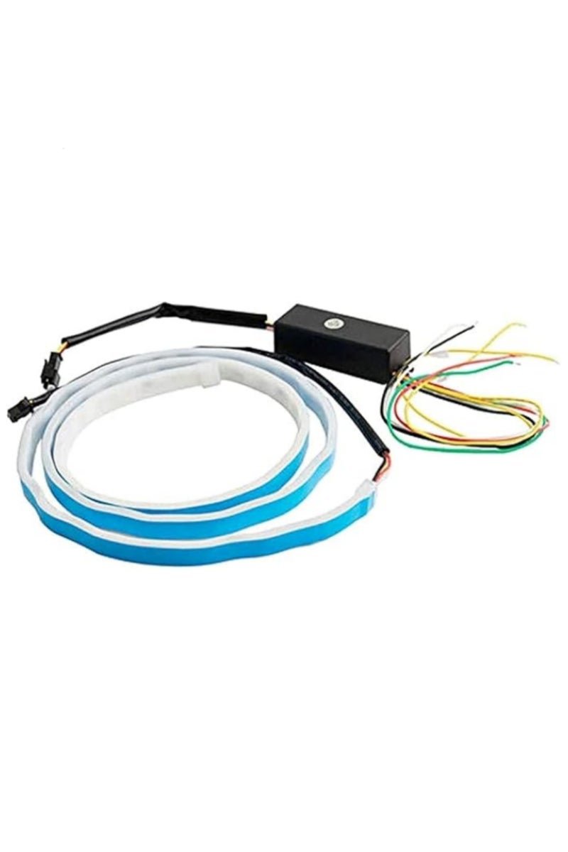 12V Car LED Strip Light Tailgate Turn Signal Bar 5 Flash Modes Brake Running Turn Hazard Reverse Universal Fit Fuse Protection 3M Adhesive Easy Install - Image 1