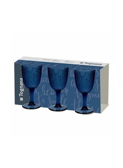 Tognana DAVOR - SET 3 GOBLETS GLASS    BLU  - Image 3