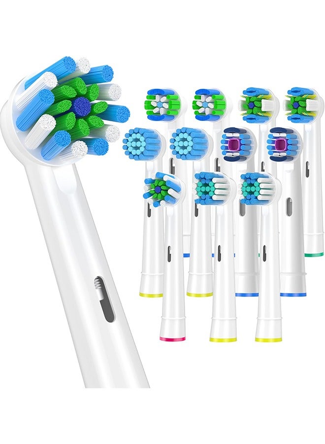 Replacement Toothbrush Heads Compatible with Oral B Electric Toothbrush,12pcs White Toothbrush Heads for 2professional,2Sensitive,2professional PRO,2Cross,2Floos,2White3D