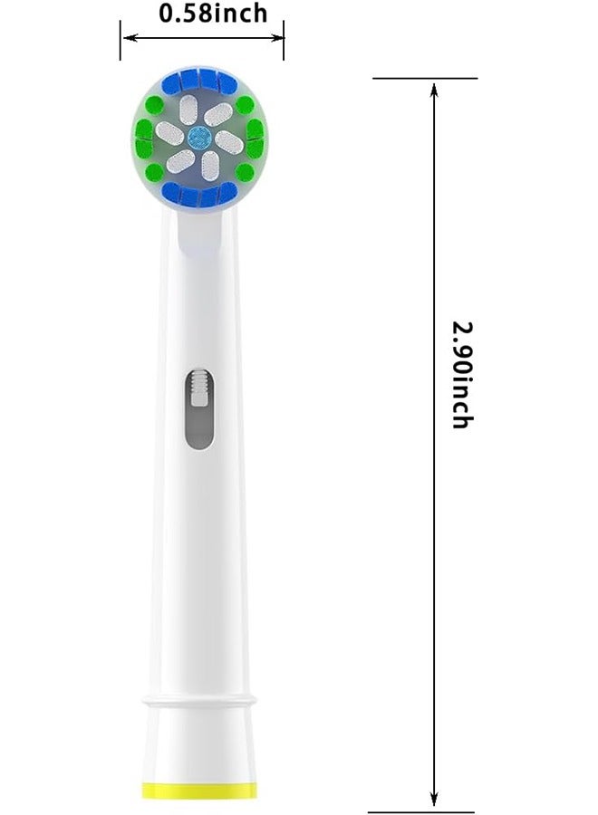 اوباما استبدال رؤوس فرشاة الأسنان متوافقة مع Oral B فرشاة الأسنان الكهربائية، 12pcs فرشاة الأسنان البيضاء رؤوس لـ 2professional، 2Sensitive، 2professional PRO، 2Cross، 2Floos، 2White3D - Image 5