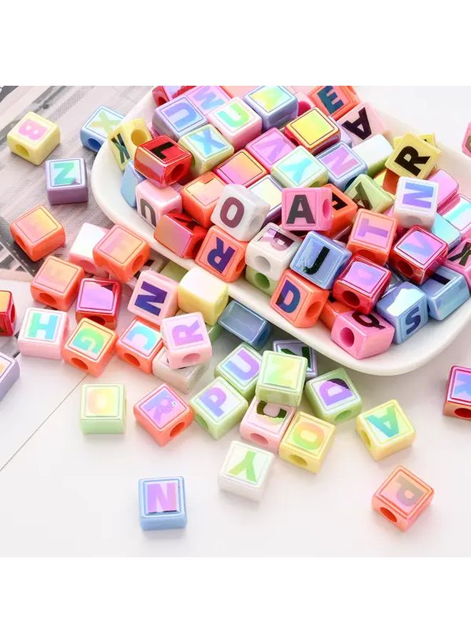 10 حبة خرز أكريليك على شكل حروف إنجليزية لدروع المجوهرات DIY لصنع سلاسل المفاتيح والأساور، مستلزمات الحرف اليدوية النمط 1 - Image 1