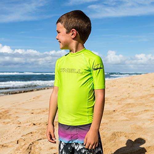 O'Neill Wetsuits Youth Basic Skins UPF 50+ Short Sleeve Sun Shirt, Pacific, 12 - Image 2