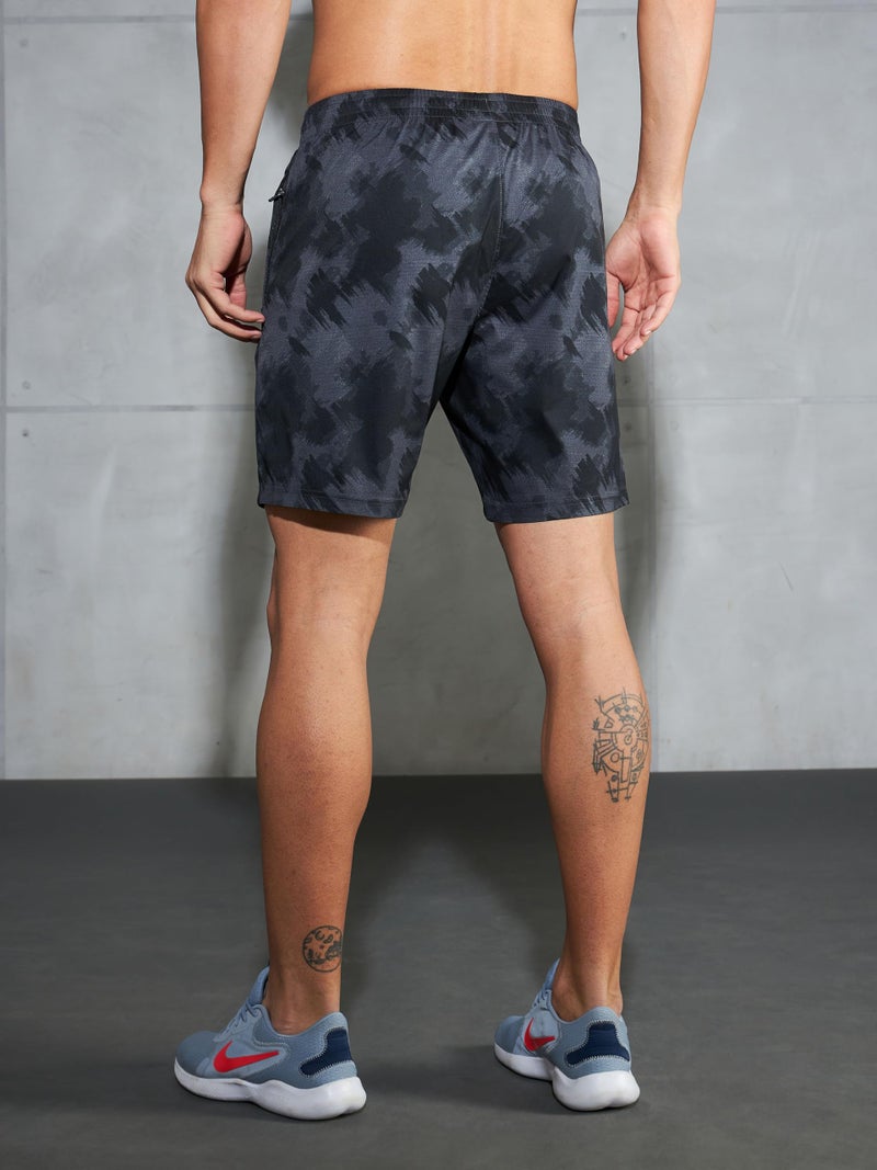 TECHNOSPORT Men's Polyester Slim Fit Shorts for Running, Sports & Gym Workout - (MSP829GPE_Grey Plague_M) - Image 2